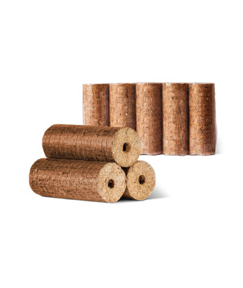 Dřevěné válcové brikety MIX PREMIUM s dírou,1TUNNA