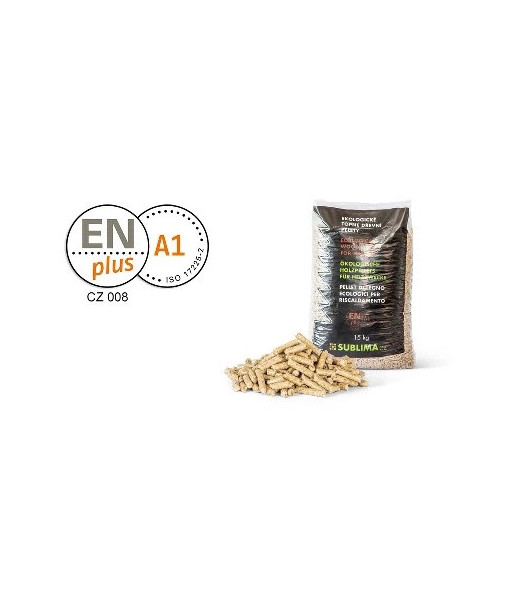 Dřevěné pelety SUBLIMA ENplus A1, smrk,1TUNNA