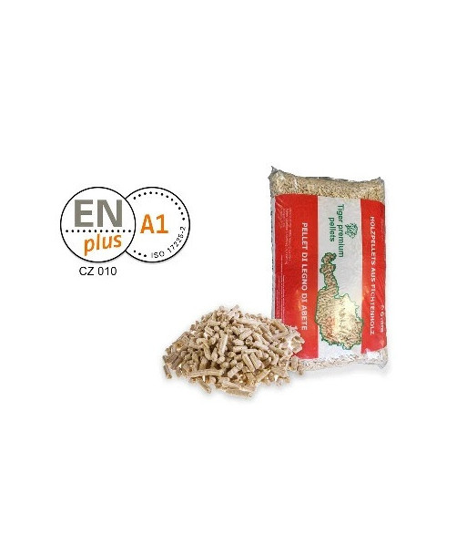 Dřevěné pelety TIGER BRIKWOOD ENplus A1, 1TUNNA
